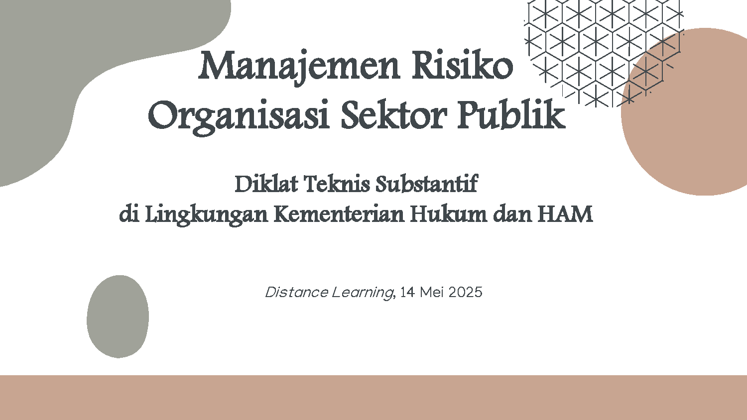 Manajemen Risiko Sektor Publik Bagian I