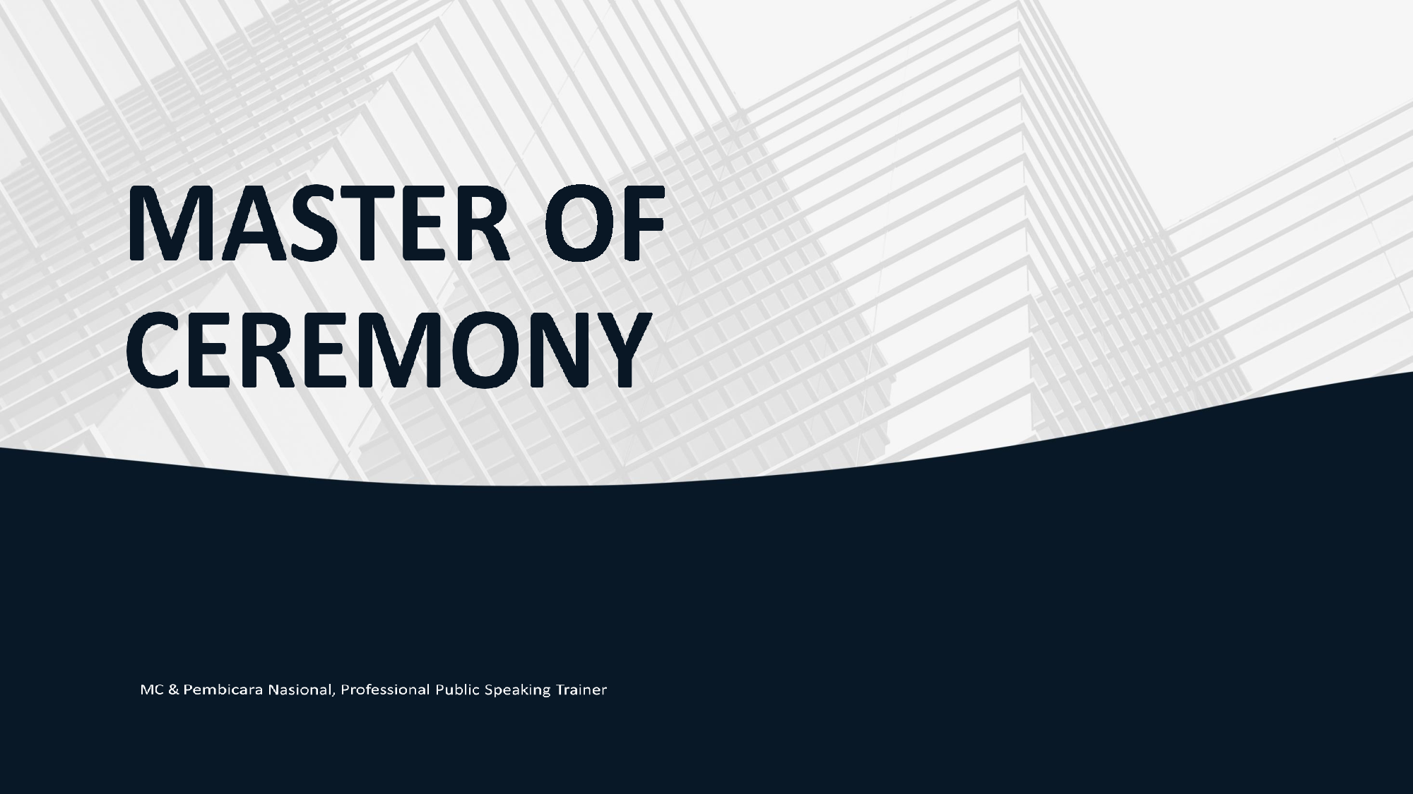Propam - Materi Master Of Ceremony