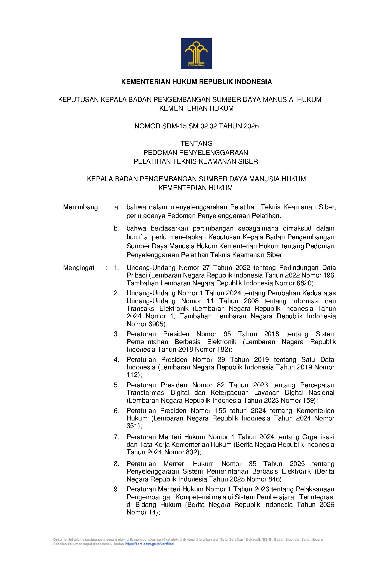 Pedoman Pelatihan Keamanan Siber
